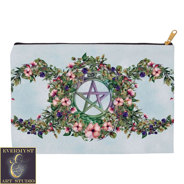 Summer Fruits Botanical Triple Moon Accessory Pouches Vintage Design Witch Wicca Pagan Decor