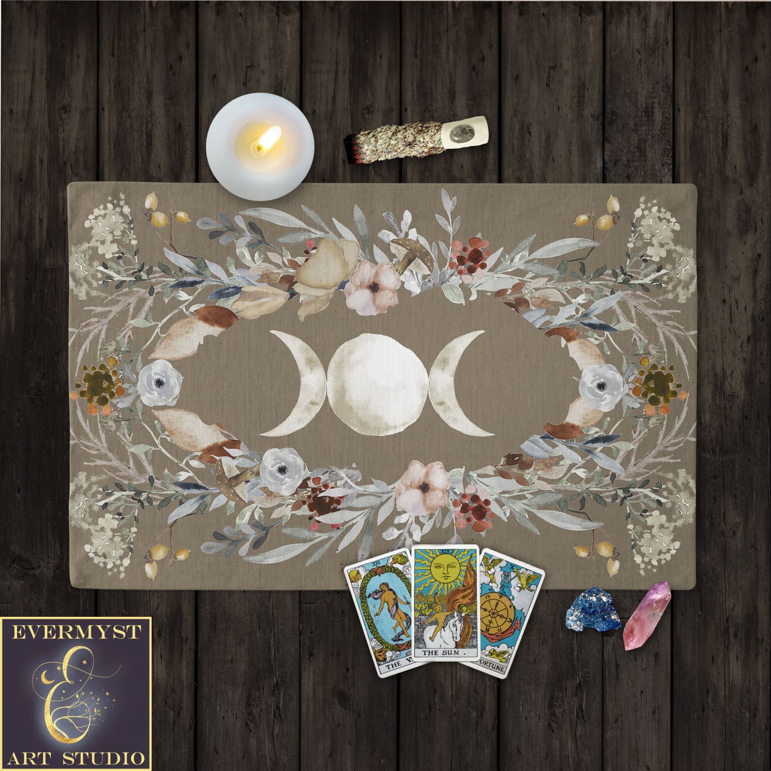 Tarot Cloth Harvest Moon Altar Rectangular Cotton Twill Rec