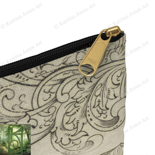 Toadstool Tarot Accessory Zippered Pouch Purse Oracle Deck Makeup Zip Cosmetic Bag Mushroom