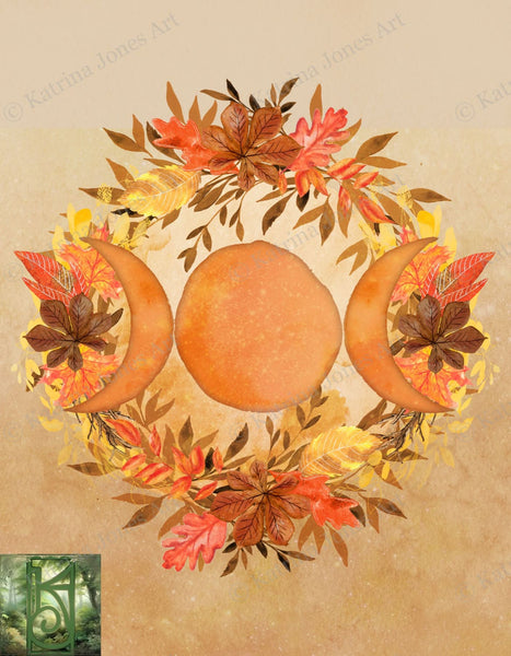 Triple Moon Goddess Garden Flag For Samhain Fall Wicca Decor - Pagan