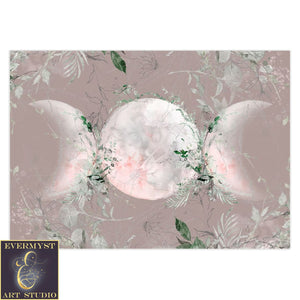 Triple Moon Spring Greeting Cards Wicca Pagan Witch Handfasting Wedding Notecard 1 Card