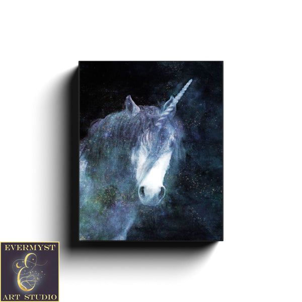 Unicorn Art Canvas Print Painting Fairy Tale Mythical Creature Fantasy Decor Boho 8 X 10 Canvas