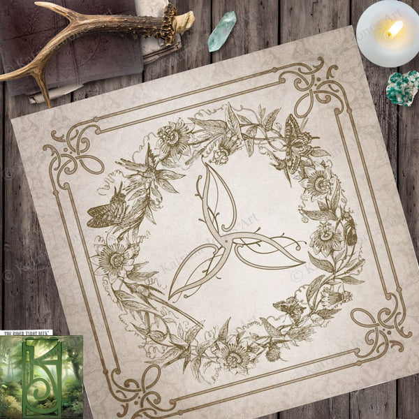 Triquetra Tarot And Altar Cloth - Pagan Celtic Design Square