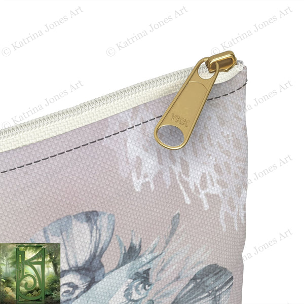 Water Witch Sea Moon Goddess Accessory Zippered Pouch Purse Tarot Oracle Deck Makeup Zip Cosmetic