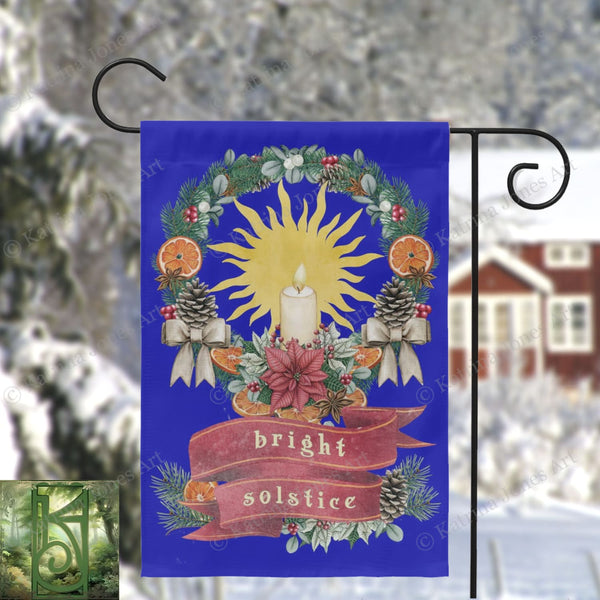 Winter Solstice Garden Flag - Bright Decoration