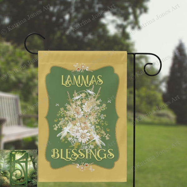 Wicca Garden Flag Decoration - Lughnasadh Altar Decor