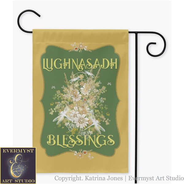 Wicca Garden Flag Decoration - Lughnasadh Altar Decor Single / 12X18 Inch