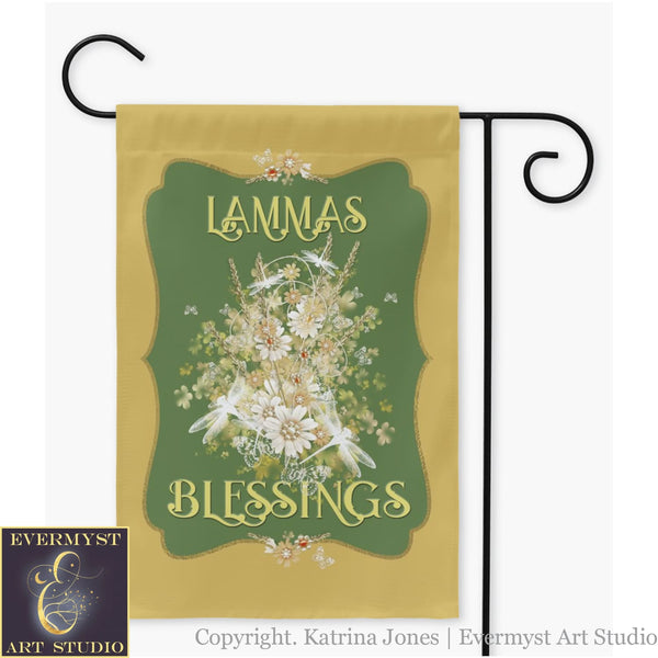 Wicca Garden Flag Decoration - Lughnasadh Altar Decor Single Lammas / 12X18 Inch