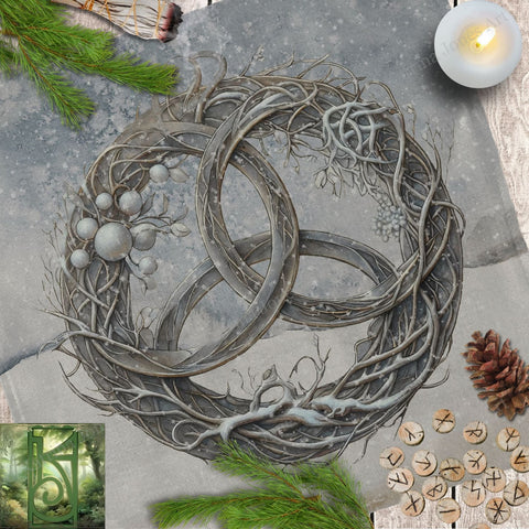 a picture of a couple of rings on a table