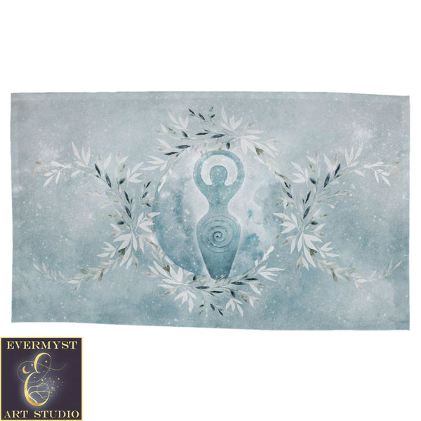 Winter Goddess Altar Cloth - Wicca Pagan Yule Tarot Rec