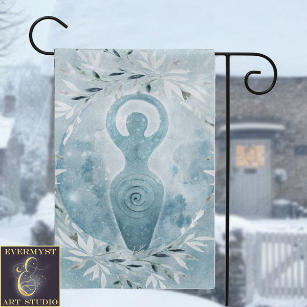 Winter Goddess Flag - Solstice Wicca Yule Decor And Pagan Gift