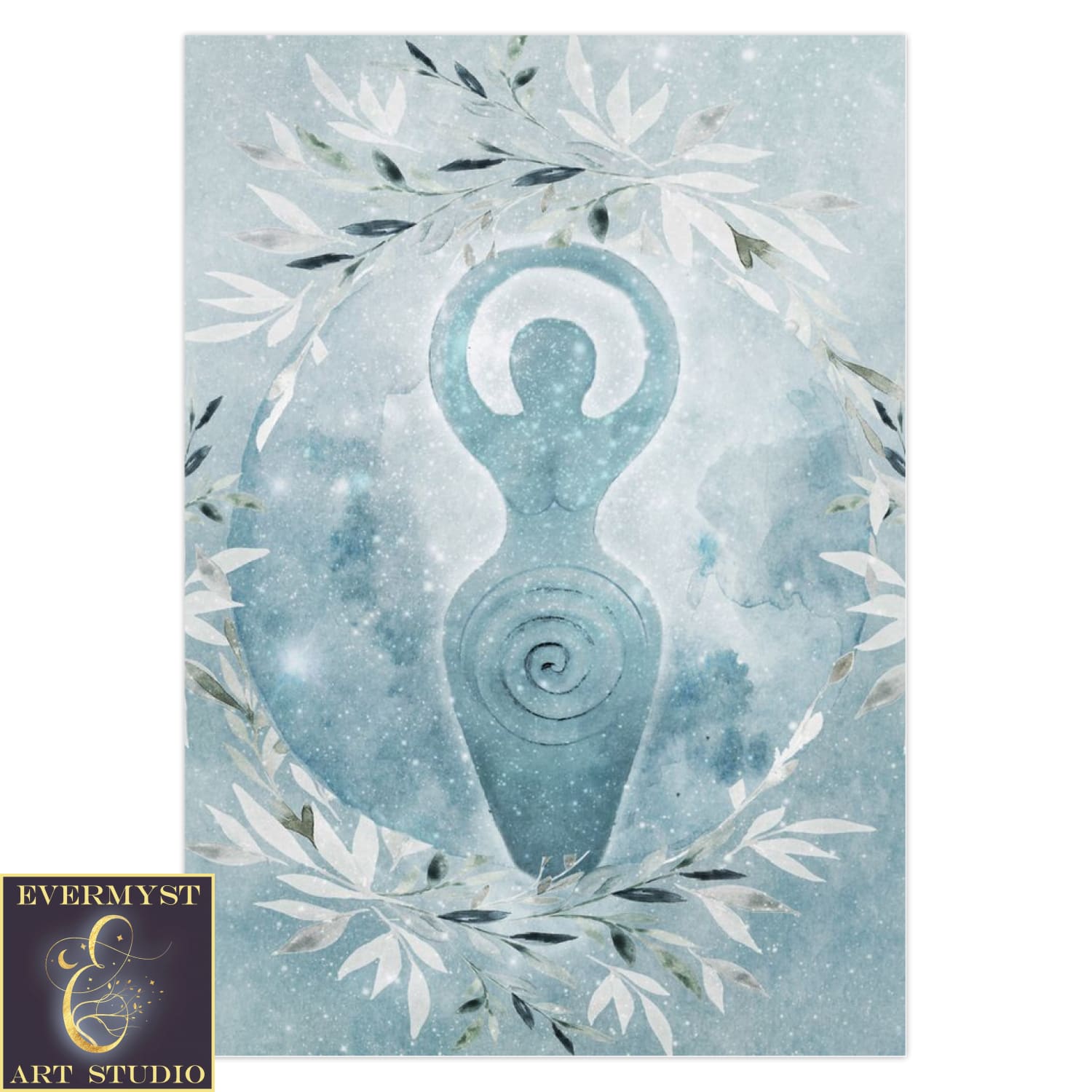 Winter Goddess Greeting Card Wicca Witch Pagan Solstice Symbol Notecards 1