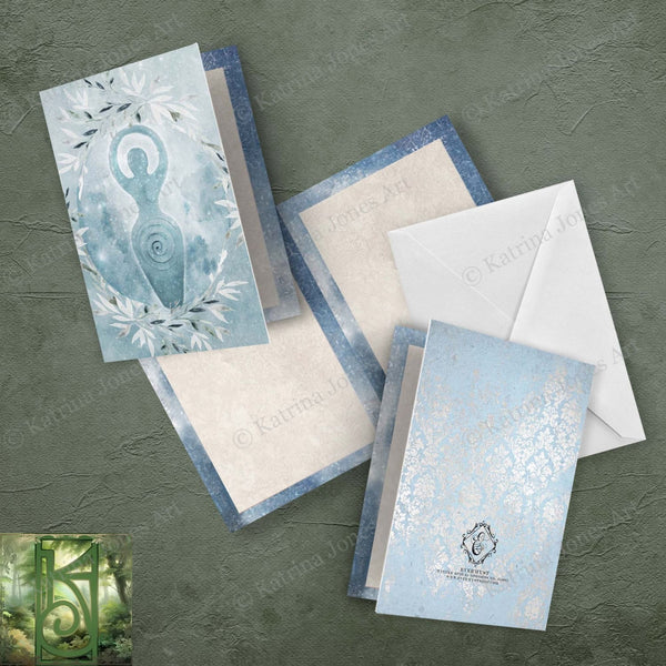 Winter Goddess Greeting Card Wicca Witch Pagan Solstice Symbol Notecards