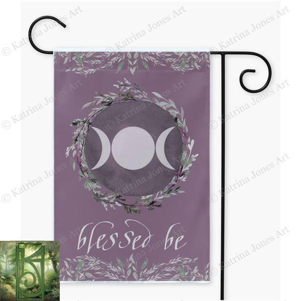 Witch Garden Flag Triple Moon