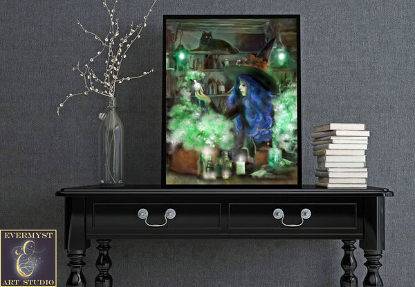 Halloween Witch Art Print Decor Witchy