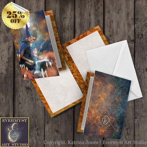 Witchy Halloween Greeting Card Samhain Blank Notecards