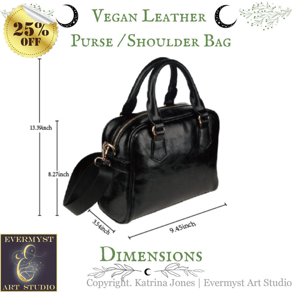 the vega leather purse / shoulder bag measurements