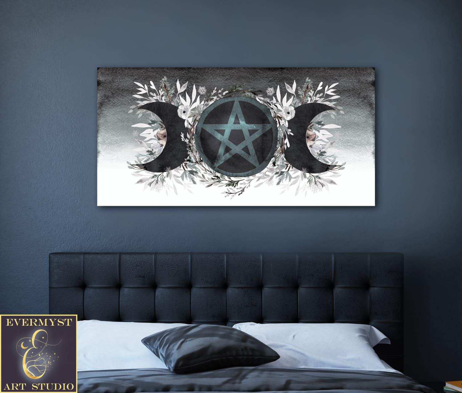 Triple Moon Wall Art Witchy Decor Wicca Winter Solstice