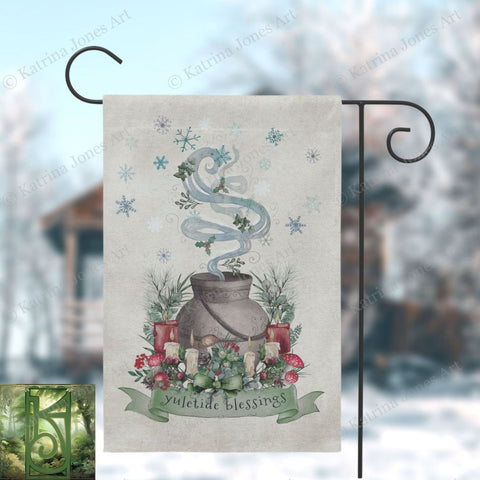 Yuletide Garden Flag - Magical Winter Decor