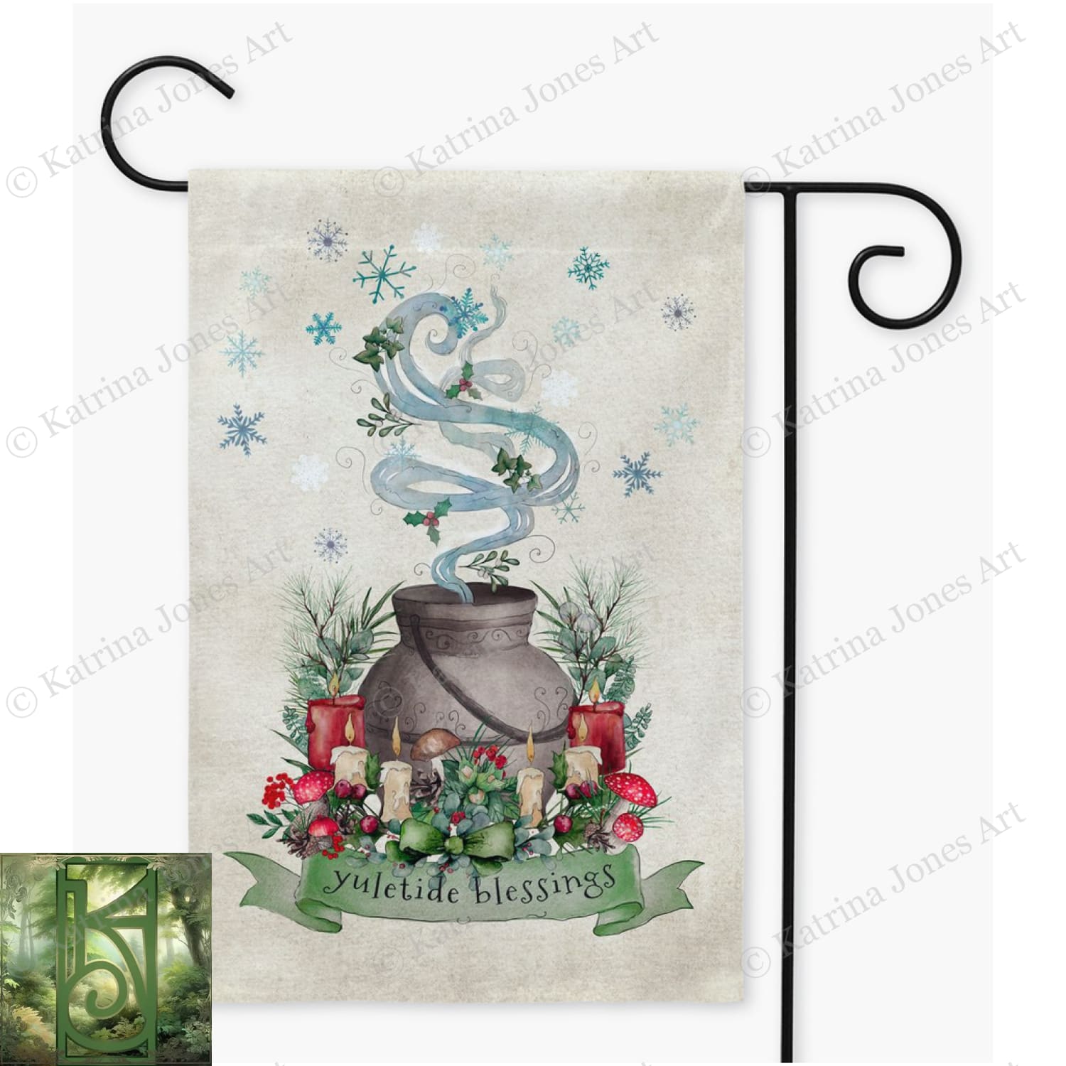 Yuletide Garden Flag - Magical Winter Decor Single / 12X18 Inch