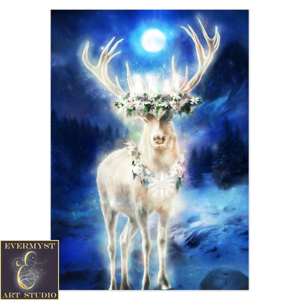 Yule Deer Stag Card Winter Soltice Greeting Cards 5