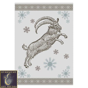 Yule Goat Winter Solstice Greeting Card Julbock Notecards 5 Cards