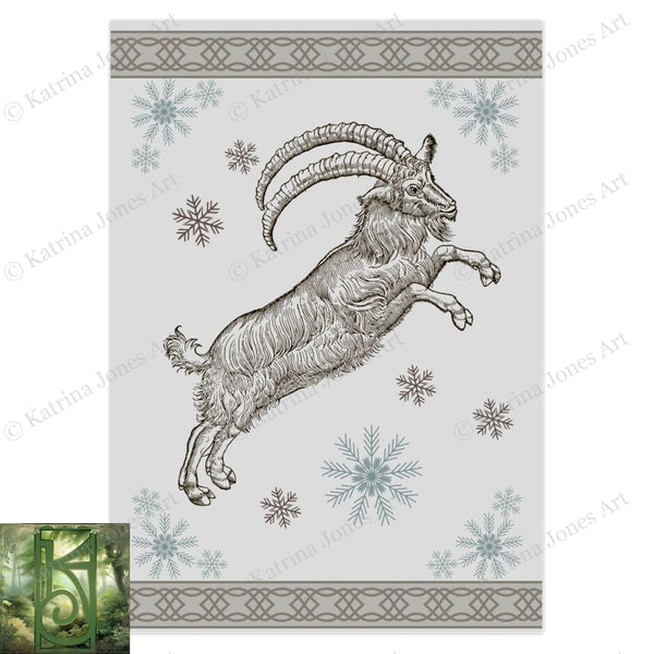 Yule Goat Winter Solstice Greeting Card Julbock Notecards 5 Cards