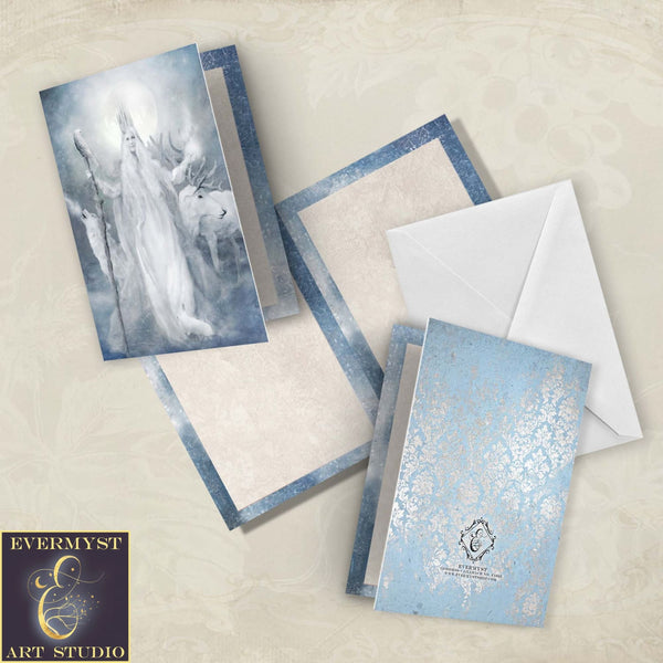 Yule Greeting Card Winter Solstice Goddess Cailleach Snow Queen