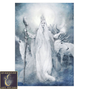 Yule Greeting Card Winter Solstice Goddess Cailleach Snow Queen 1