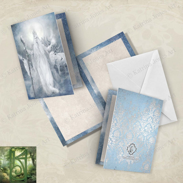 Yule Greeting Card Winter Solstice Goddess Cailleach Snow Queen