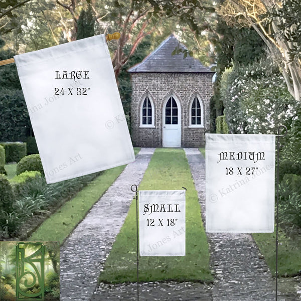 Yule Holly Goddess Garden Flag