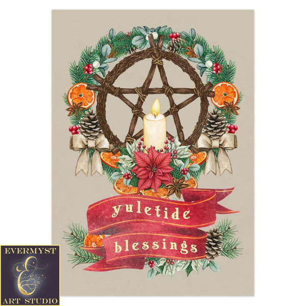 Yuletide Blessings Christmas Greeting Card Stationery Set Notecards