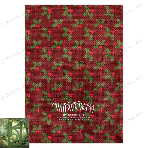 Yuletide Blessings Greeting Card Magical Cute Illustrated Nature Yule Notecards