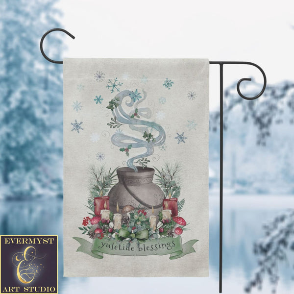 Yuletide Garden Flag - Magical Winter Decor